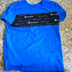 Champion blue shirt.